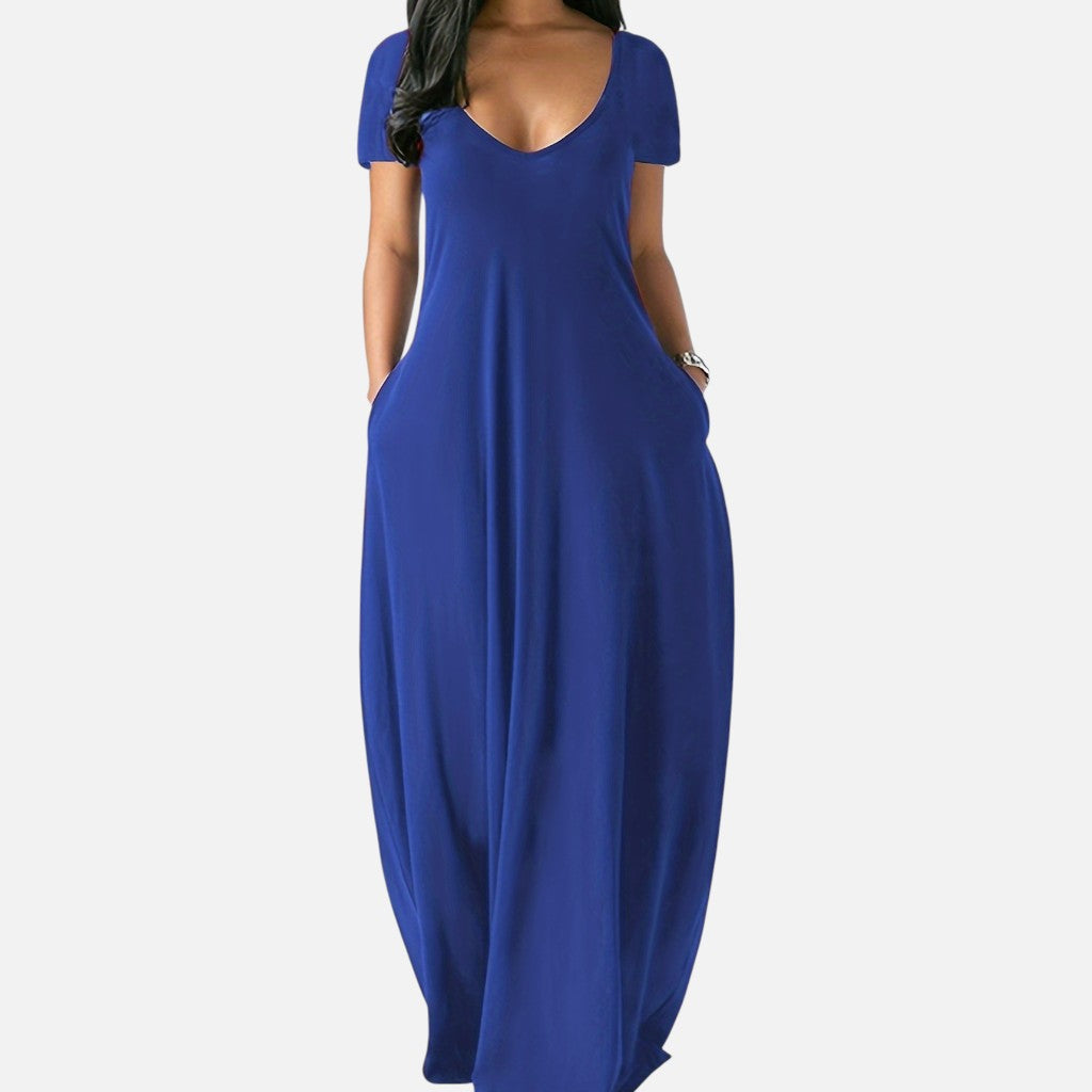 Old Cavendish| Women’s Comfortable Maxi Dress Short Sleeve Everyday