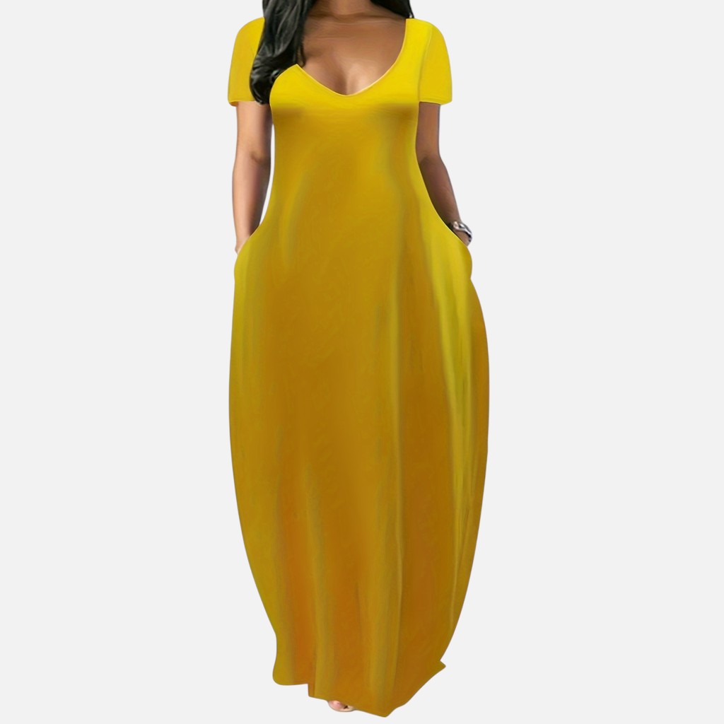 Old Cavendish| Women’s Comfortable Maxi Dress Short Sleeve Everyday