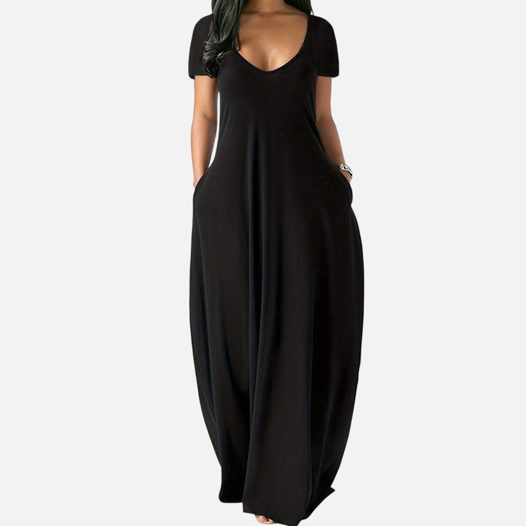 Old Cavendish| Women’s Comfortable Maxi Dress Short Sleeve Everyday