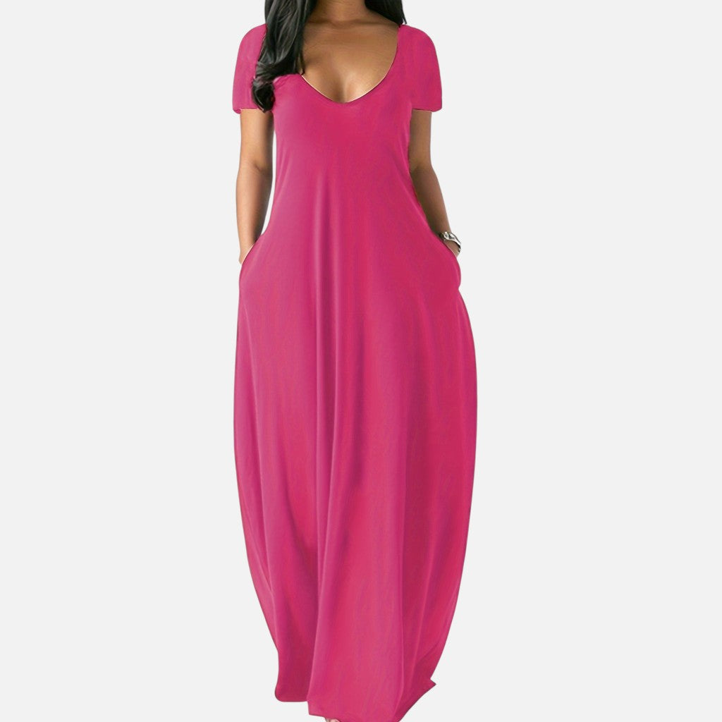 Old Cavendish| Women’s Comfortable Maxi Dress Short Sleeve Everyday