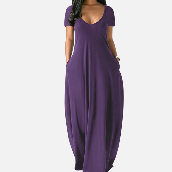 Old Cavendish| Women’s Comfortable Maxi Dress Short Sleeve Everyday