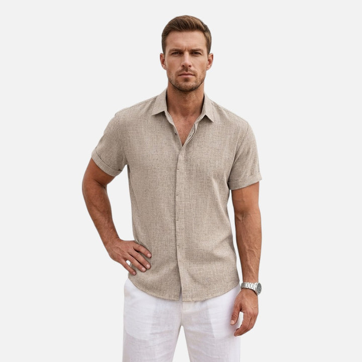Old Cavendish | Men’s Lightweight Linen Shirt Short Sleeve Summer