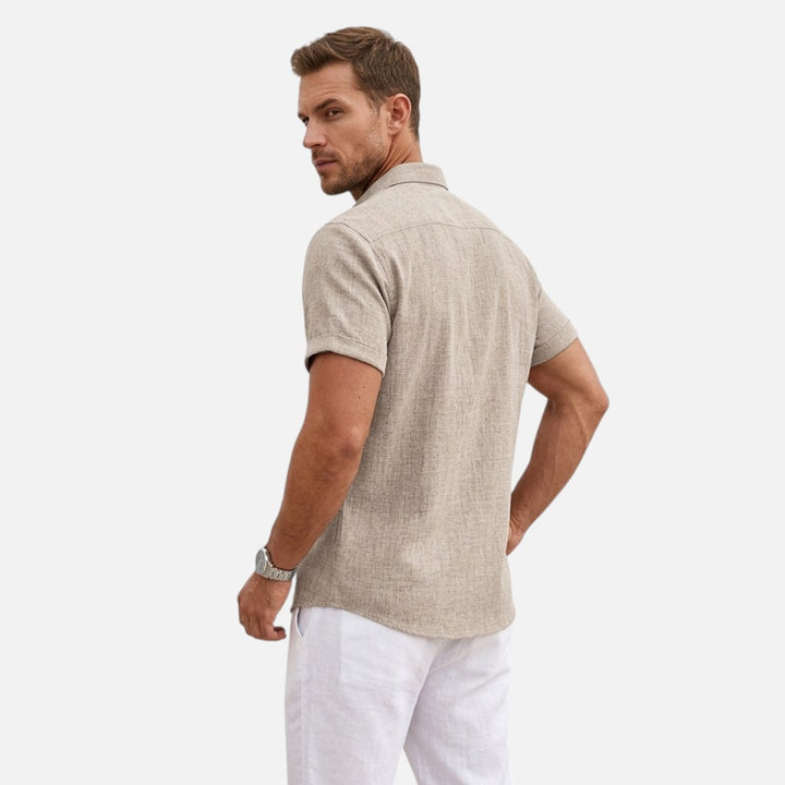 Old Cavendish | Men’s Lightweight Linen Shirt Short Sleeve Summer