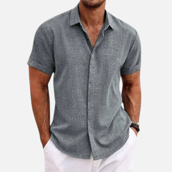 Old Cavendish | Men’s Lightweight Linen Shirt Short Sleeve Summer