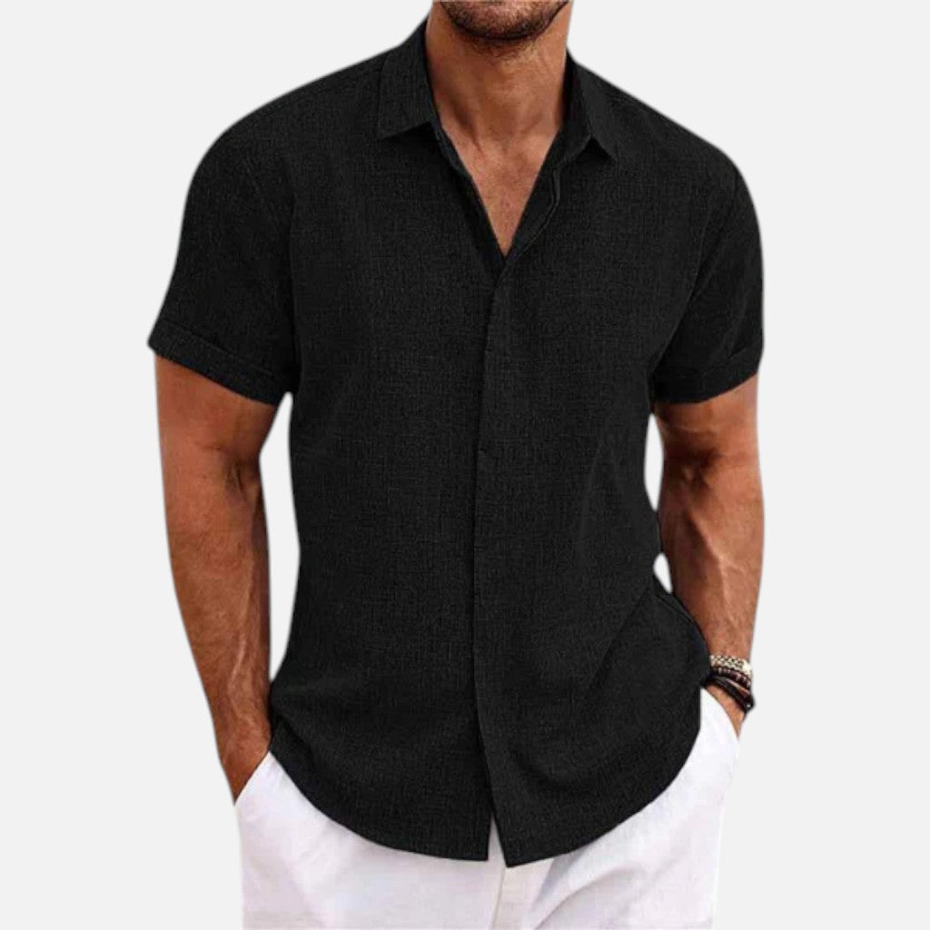 Old Cavendish | Men’s Lightweight Linen Shirt Short Sleeve Summer