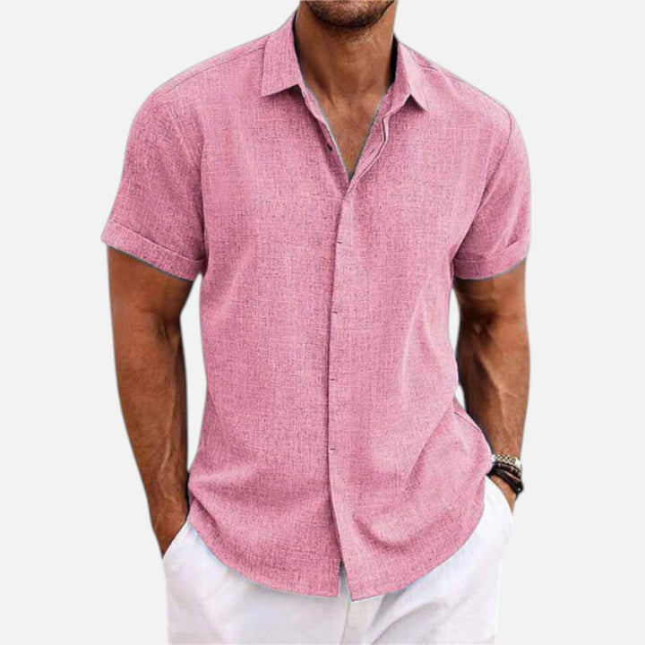 Old Cavendish | Men’s Lightweight Linen Shirt Short Sleeve Summer