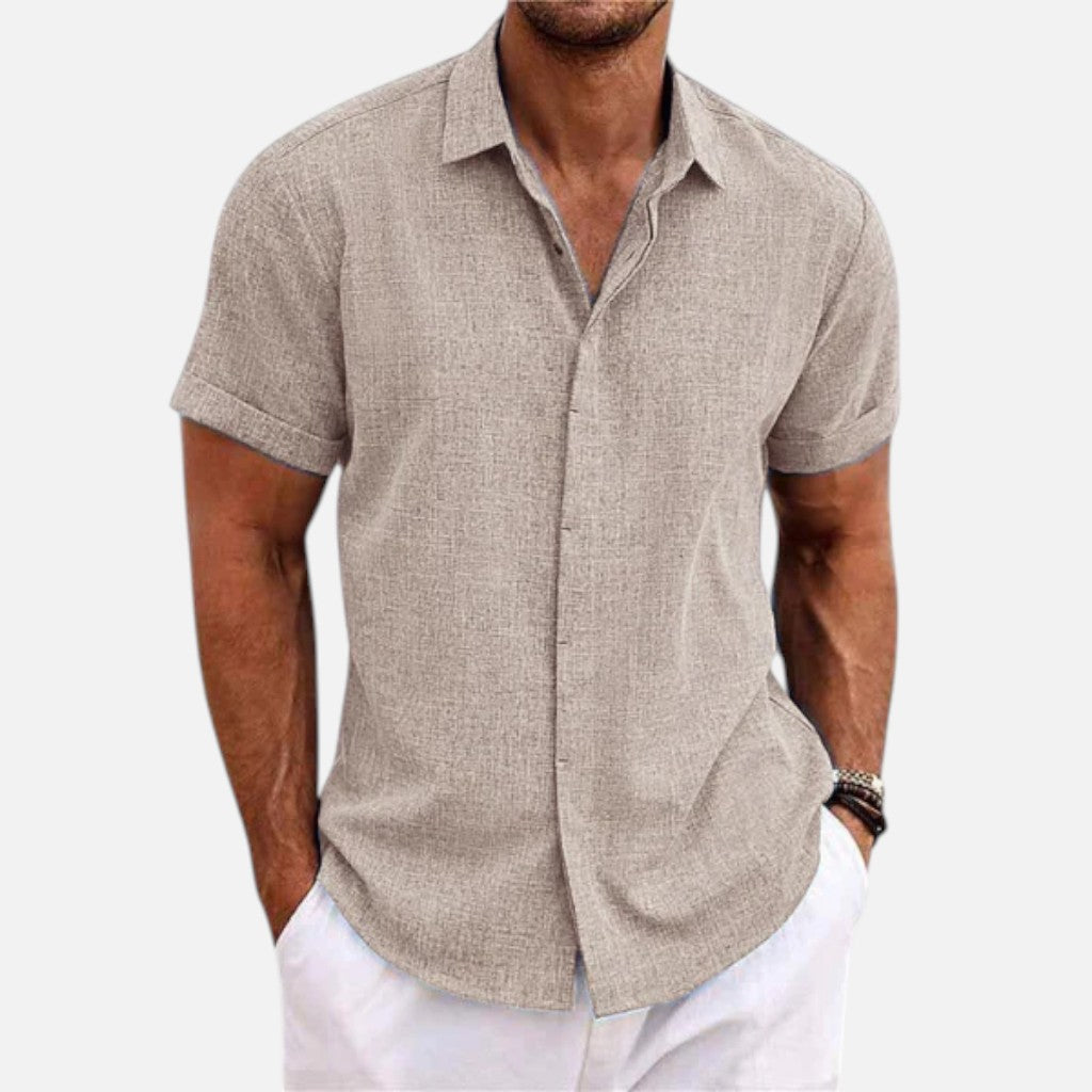 Old Cavendish | Men’s Lightweight Linen Shirt Short Sleeve Summer