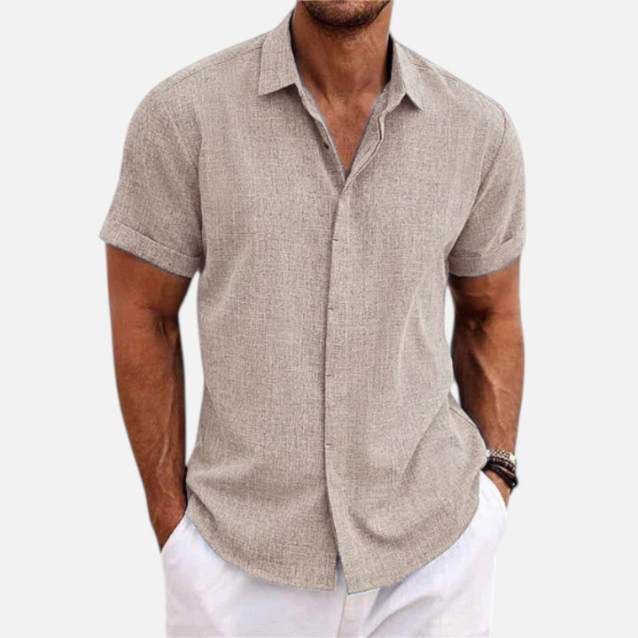 Old Cavendish | Men’s Lightweight Linen Shirt Short Sleeve Summer