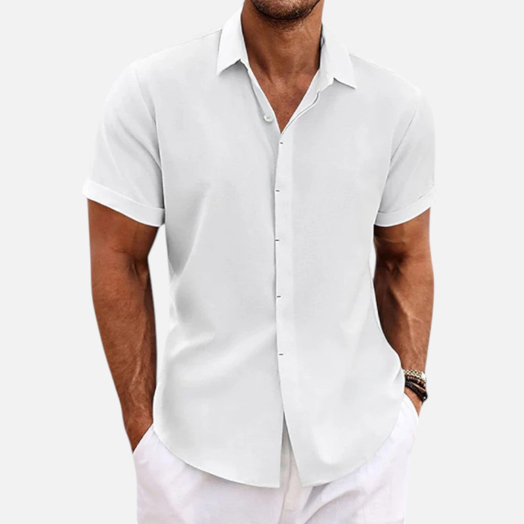Old Cavendish | Men’s Lightweight Linen Shirt Short Sleeve Summer