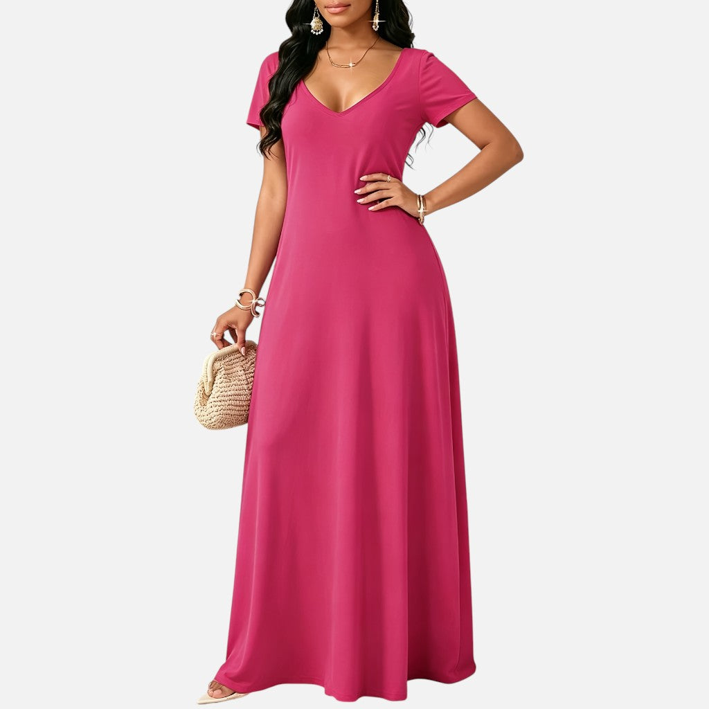 Old Cavendish| Women’s Comfortable Maxi Dress Short Sleeve Everyday