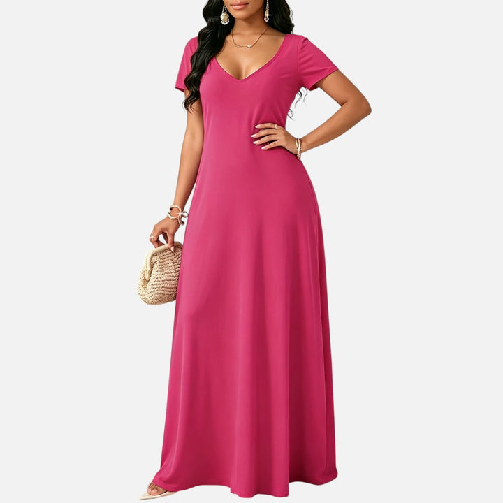 Old Cavendish| Women’s Comfortable Maxi Dress Short Sleeve Everyday