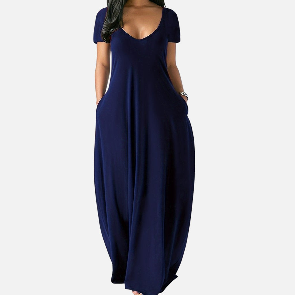 Old Cavendish| Women’s Comfortable Maxi Dress Short Sleeve Everyday
