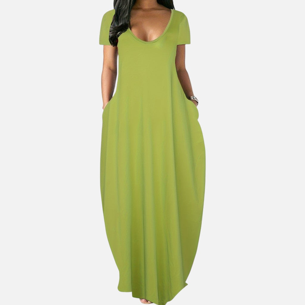 Old Cavendish| Women’s Comfortable Maxi Dress Short Sleeve Everyday