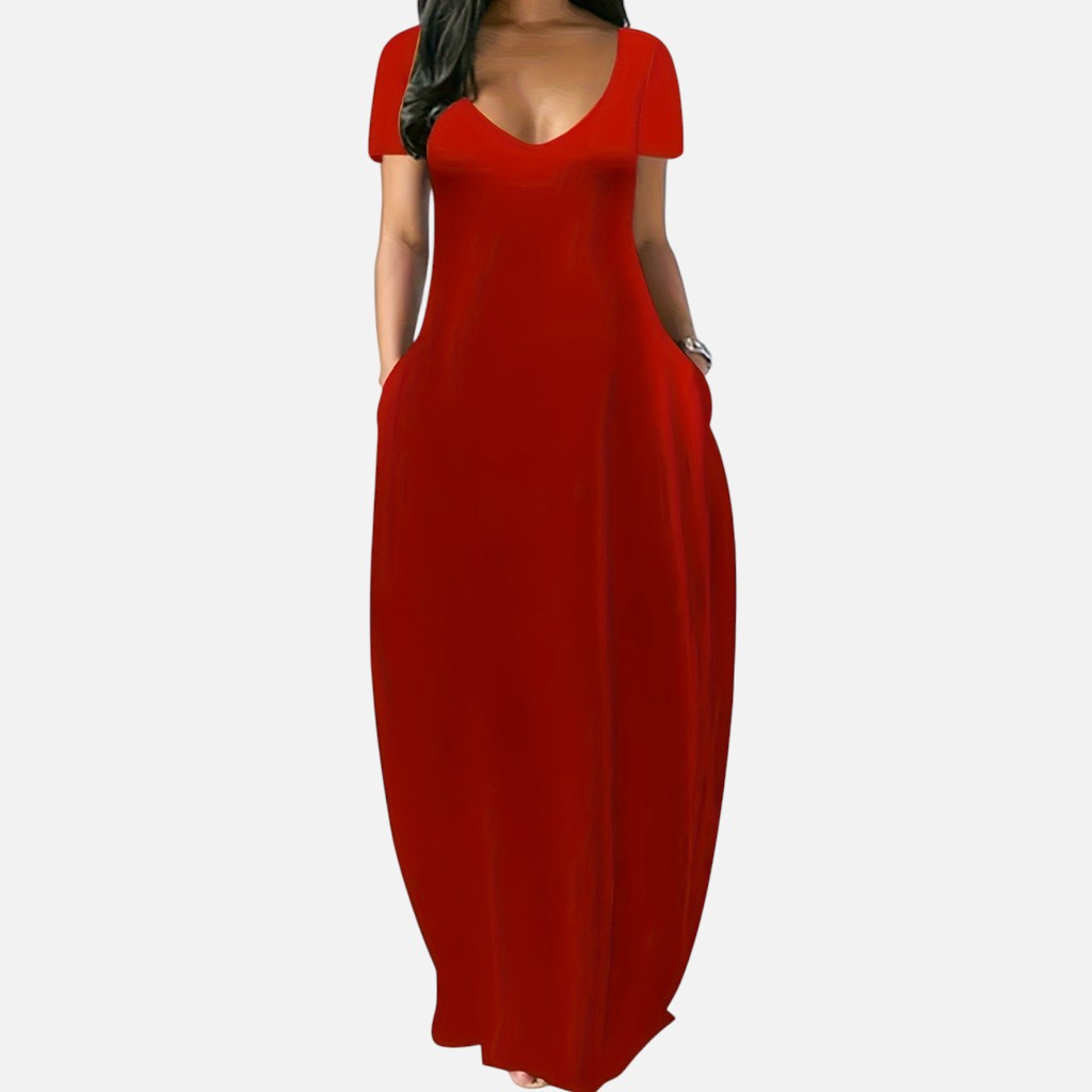 Old Cavendish| Women’s Comfortable Maxi Dress Short Sleeve Everyday