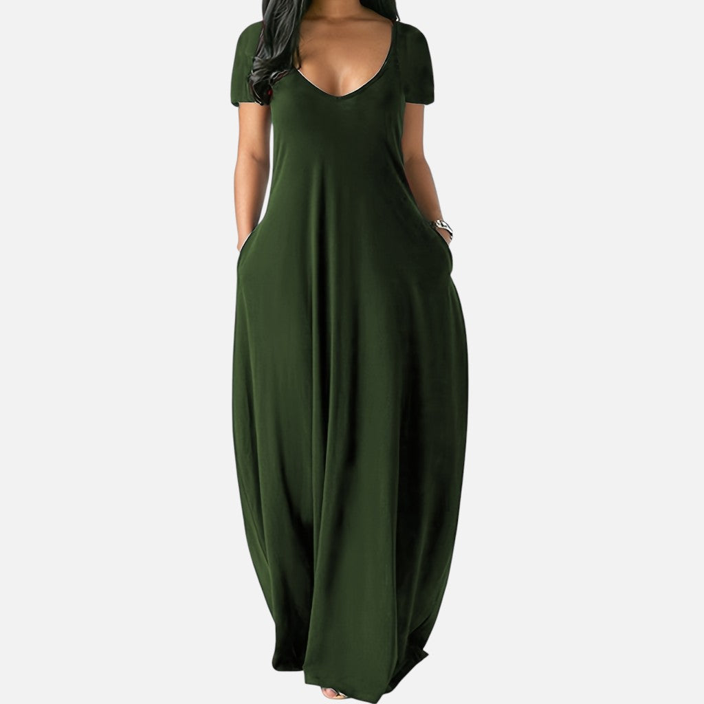 Old Cavendish| Women’s Comfortable Maxi Dress Short Sleeve Everyday